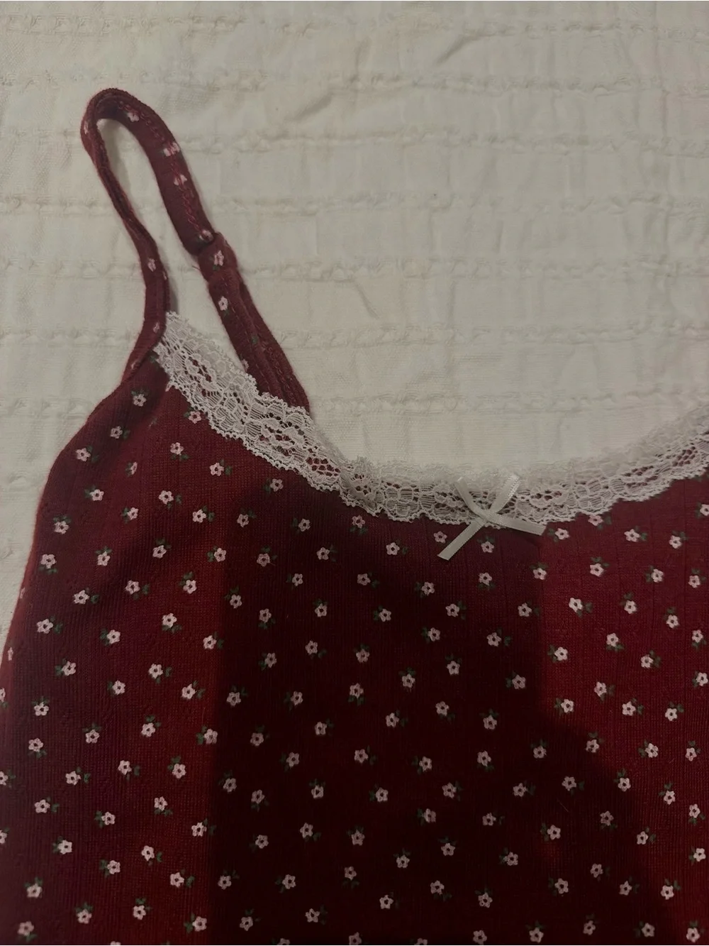 Red & white floral women’s pj set
